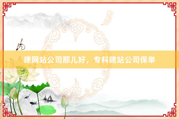 建网站公司那儿好，专科建站公司保举