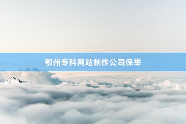 鄂州专科网站制作公司保举